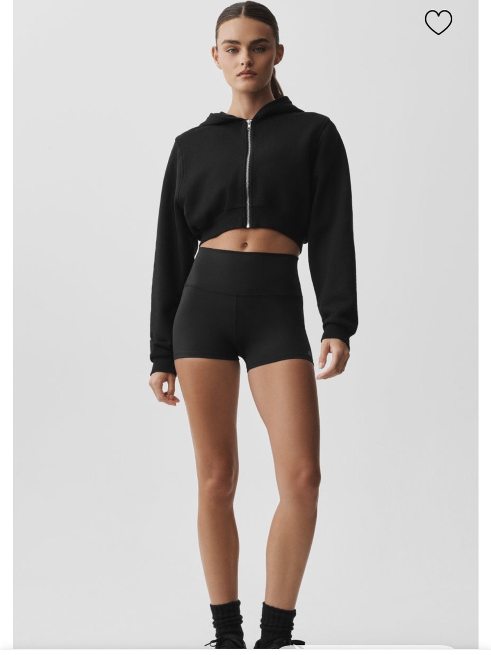 Alo Yoga Sweet Escape Zip Up Hoodie Size M Black NWT - Picture 4 of 4